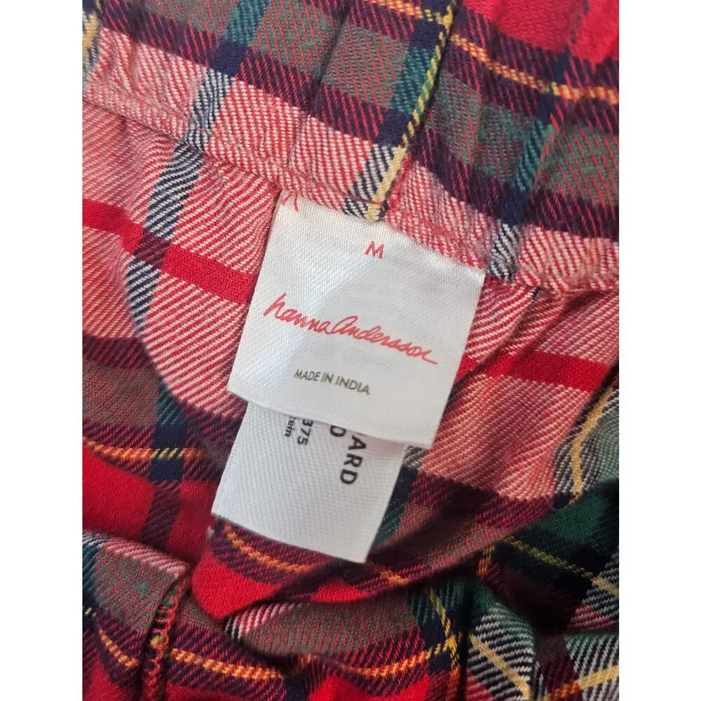 Hanna Andersson M elastic waist Christmas flannel pajama shorts 4